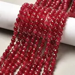 Dyed Natural White Jade Round Beads Strands