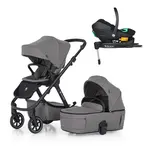 Petite&Mars Kočárek kombinovaný ICON 2v1 Dove Grey LITE RWS + Core Pro i-Size Black + Báze