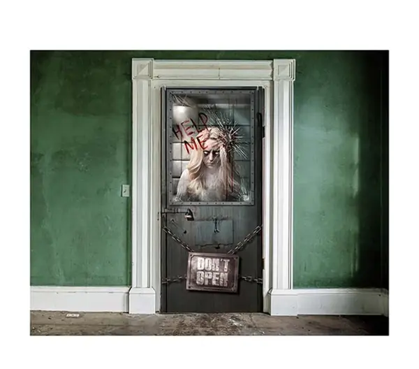 Dekorácia na dvere Zombie Don´t Open 80x180cm