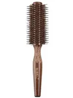 Okrúhla drevená kefa na vlasy s kančími a nylonovými štetinami Sibel Decopro - 25 mm (8470081) + darček zadarmo