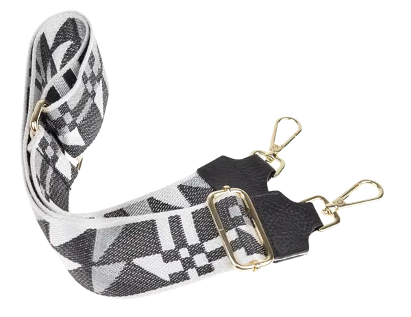 NovaKabelka.sk Látkový prídavný popruh triangolo nero