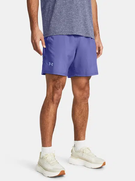 Fialové pánske športové kraťasy Under Armour UA LAUNCH PRO 2n1 7'' SHORTS
