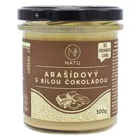 NATU Arašidový krém s bielou čokoládou bez pridaného cukru 300 g