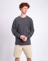 Carhartt WIP L/S Terrestrial T-Shirt Black/Graphite pigment garment dyed XS