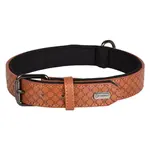 Kožený obojek Flamingo Patti hnědá | P53452