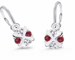 Cutie Jewellery Něžné dětské náušnice z bílého zlata C2753-10-X-2 červená