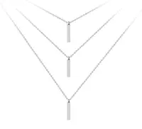 Troli Trojitý ocelový náhrdelník s přívěsky