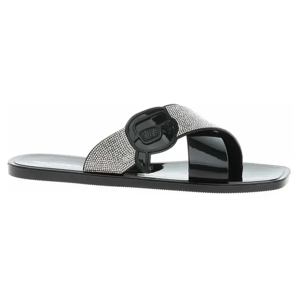 Dámské pantofle Karl Lagerfeld KL80004S V0S black rubber w-silver 36