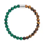 Engelsrufer Korálkový náramek z malachitu a tygřího oka ERB-HEAL-MLTE-S