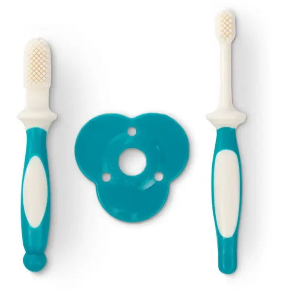 Baboo Toothbrush Set sada zubní péče pro miminka 6-12 m 2 ks