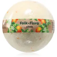 Folk & Flora Citrus koupelová bomba s osvěžujícím účinkem 130 g