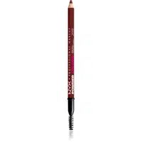 NYX Professional Makeup Powder Louder tužka na obočí s kartáčkem odstín Black Cherry 1 ks