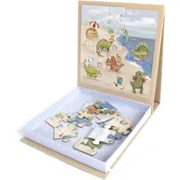 FILIBABBA Magnetic Game Dino Beach Puzzle magnetická deska 1 ks