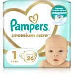 Pampers Premium Care Size 1 jednorázové pleny 2-5 kg 26 ks