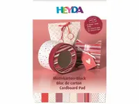 Blok barevných papírů A4 s motivy, 20 listů, červený mix