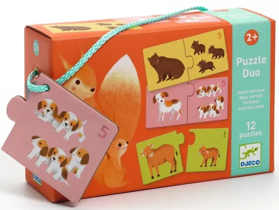 Duo puzzle Počítání se zvířátky