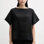 Lněná halenka Sisley béžová barva, hladká, 5BMLLQ06R