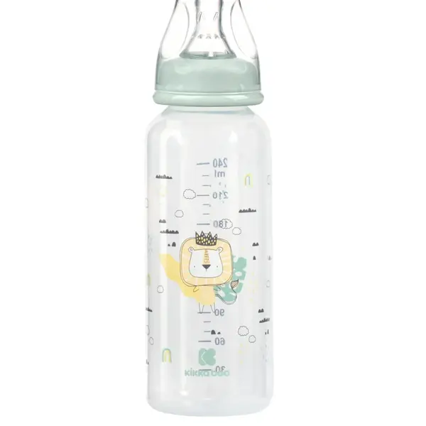 KikkaBoo Kojenecká láhev 3m+ Savanna Mint 240 ml
