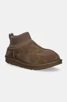 Dětské semišové sněhule UGG KIDS' CLASSIC ULTRA STRETCH CUFF hnědá barva, 1157702K