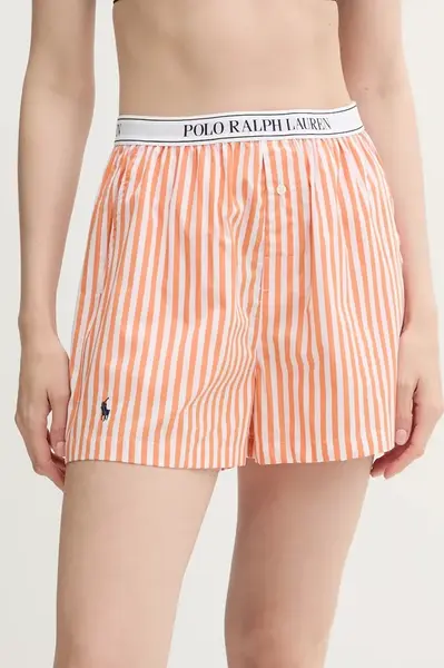 Bavlněné pyžamové šortky Polo Ralph Lauren modrá barva, bavlněné