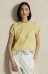 Bavlněné tričko Polo Ralph Lauren žlutá barva, 211898698