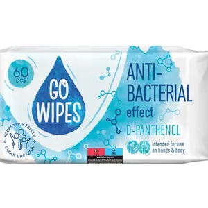 GoWipes Vlhčené ubrousky s antibakteriálním účinkem 60 ks