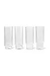 Sada sklenic na nápoje ferm LIVING Ripple Long Drink Glasses 4-pack