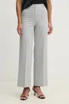 Kalhoty United Colors of Benetton dámské, šedá barva, jednoduché, high waist, 4R4CDF08H
