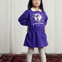 Dětské bavlněné šaty Mini Rodini fialová barva, mini, 2475010645