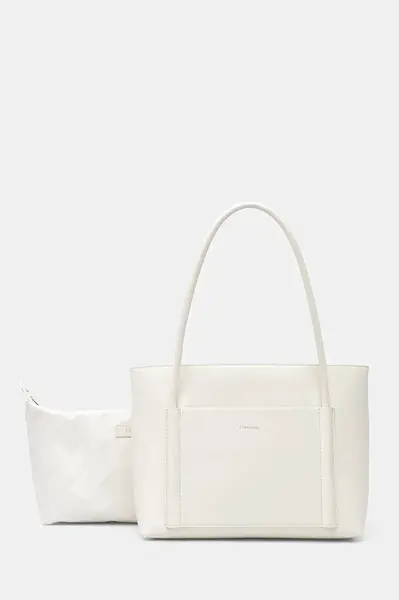 Kabelka Calvin Klein béžová barva, K60K613110