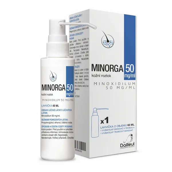 Minorga 50 mg/ml kožní roztok 60 ml