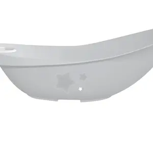 Baby Nellys Dětská vanička s lehátkem, výpustem a úchytem - Baby Star - šedá,