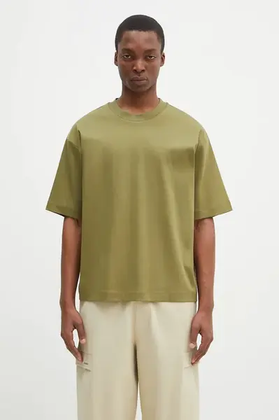 Bavlněné tričko Pangaia zelená barva, 10002012