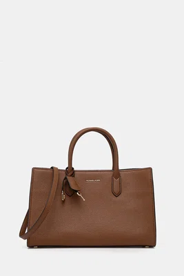 Kožená kabelka MICHAEL Michael Kors hnědá barva, 30F4GETS2L