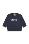 Dětská mikina BOSS tmavomodrá barva, s potiskem