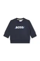 Dětská mikina BOSS tmavomodrá barva, s potiskem