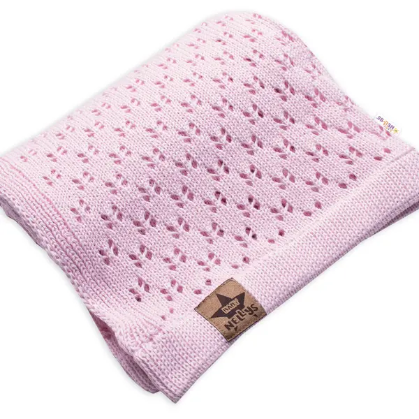 Baby Nellys Háčkovaná dečka ® - růžová