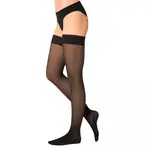 MAXIS RELAX PREMIUM Stehenní kompresní punčochy s krajkou vel. XXL black magic
