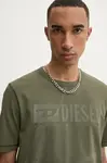 Tričko Diesel T-ADJUST-R13 T-SHIRT zelená barva, s potiskem, A16428.0LJBS