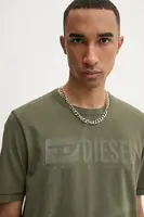 Tričko Diesel T-ADJUST-R13 T-SHIRT zelená barva, s potiskem, A16428.0LJBS