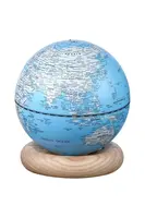 LED dekorace Gingko Design Atlas Globe Mini bílá barva