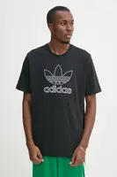 Bavlněné tričko adidas Originals OUTL TREF TEE černá barva, s aplikací, JP1088