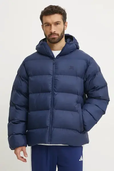 Bunda adidas Originals Commercial Puff pánská, tmavomodrá barva, zimní, IY3397