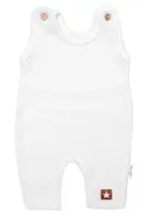 Baby Nellys Pletené láclové kalhoty Boy Star, bílé, vel.56