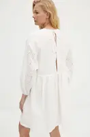 Bavlněné šaty Answear.LAB bílá barva, mini