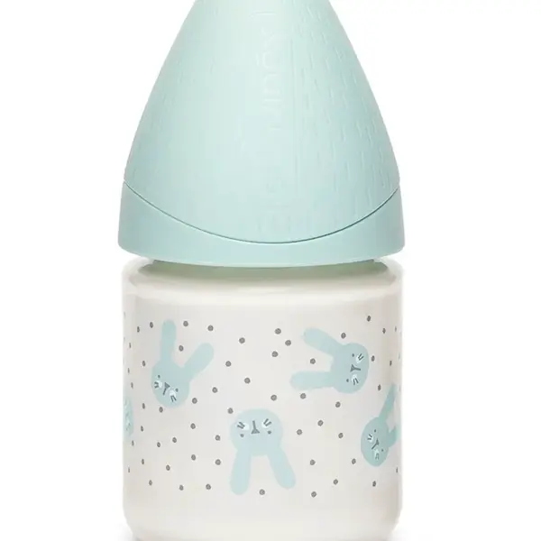 Suavinex Premium Hygge Láhev skleněná 0m+ 120 ml 1 ks zelená