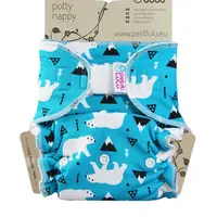 Petit Lulu Kalhotková plena suchý zip 1 ks polární medvědi
