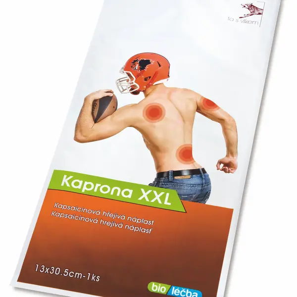 Kaprona XXL Kapsaicinová prohřívací náplast 13x30,5 cm