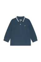 Detská bavlnená košeľa s dlhým rukávom Konges Sløjd FLORIAN LS POLO GOTS