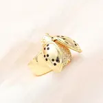 Adjustable Brass Micro Pave Cubic Zirconia Cuff Open Rings